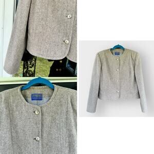 Pendleton hand tailored, fitted, 100% Virgin Wool, lined, blazer jacket